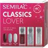 Semilac Classics Lover Set - 2 X Classic Smalto 112 Wine Red & 116 Holo Flash 9ml + Gel Like Top Coat 9ml