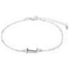 LUXENTER Bracciale alfabeto con finitura argento - Lettera J, taglia unica, metallo, senza gemma, Taglia unica, Metallo, Senza Gemme
