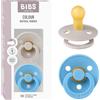 BIBS Colour Ciuccio, 0-6 mesi, confezione da 2, Mushroom/Breeze