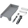 Draper Set di 5 rulli e pennelli in schiuma ad alta densità con impugnatura morbida, include manicotti a rullo da 10,2 cm, telaio, vassoio e pennello da 20 mm