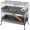 Ferplast Gabbia per conigili a due piani rabbit 120 double, 118x58x117 cm - ferplast