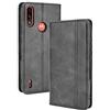 BAIDIYU Cover per Motorola Moto E7i Power Custodia, Slot Cart，Custodia a Portafoglio in Pelle PU di Lusso Custodia Flip Folio, Cover per Motorola Moto E7i Power.(Nero)