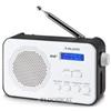 MAJESTIC Radio Portatile (Rt-195dab) Nera E Bianca Dab+FM Sveglia con 2 Allarmi