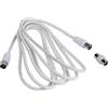 Saraoriginalshop Cavo Antenna TV Prolunga Coassiale 4K Ultra HD UHD 1080p HDTV Full HD Presa TV Analogica Digitale M/M con Adattatore Femmina Disponibile in 3 misure (3 METRI)