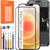 Arbilato Schermo LCD per iPhone 13 Pro Max, LCD Display Touch Screen Assembly con Riparazione Kit (nero) (Incell)