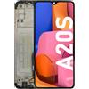 OnlyTech - Schermo LCD completo con telaio assemblato di ricambio per Samsung Galaxy A20S (SM-A207F)