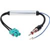 QWORK® Amplificatore segnale auto, adattatore doppio da Fakra a connettore DIN, adattatore antenna autoradio, compatibile con VW Touareg e Porsche Cayenne