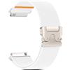 RUIMAYA Cinturino per Orologio in Nylon 22mm Compatibile con Garmin Venu 2/3/4 45mm, Cinturino Elastico Intrecciato per Orologio per Forerunner 255/265/Galaxy Watch 3 45mm, Bianco