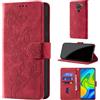 CaseGla Cover per Xiaomi Redmi Note 9, Rosso | Blocco RFID, Portafoglio Pelle PU, Flip Libro, Porta Carte, Magnetica Libretto, Antiurto Protezione Completa
