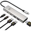 Minthouz Hub USB C per Dell HP Lenovo, distributore USB 5 in 1, USB C a HDMI con 4 K a 60 Hz, 140 W PD 3.1,2 x Type-A e 1 x porte dati di tipo C, USB Multipresa per MacBook Pro/Air, Surface, XPS