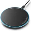 tigratigro 【Aggiornato】Tigratigro Caricatore Wireless 20W, Piastra di Ricarica Rapida Wireless Compatta e Antiscivolo, Stazione di Ricarica per iPhone e Samsung (DH16 - Nero)