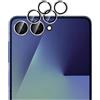 GIOPUEY 2 Pezzi Pellicola Fotocamera Compatibile con Samsung Galaxy Z Flip 7, [Protezione Completa][Doppia Protezione] Metallo + Vetro Temperato, Protezione Fotocamera - Silver