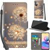 PHINIENLAND Cover per Xiaomi Redmi Note 10 5G / Note 10T 5G Case PU Pelle Custodia [Kickstand] [Chiusura magnetica] [Slot per Schede], Portafoglio Flip Custodia per Xiaomi Poco M3 Pro 5G,Dente di leone