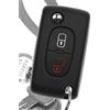 mt key Key Soft Case Custodia protettiva per auto chiave per Citroen Berlingo C2 C3 Peugeot 207 307 308 chiave pieghevole/Colore: nero