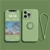 Ykerey Custodia per iPhone 13 mini con 360° Regolabile Anello Supporto Cover Ultra Sottile TPU Antiurto Silicone Protettiva Cover con Laccio per iPhone 13 mini, Verde Matcha