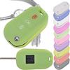 mt key Key Soft Case Tasti copertura dell'automobile per Peugeot 208 308 5008 2008 Expert Citroen C3 C4 Tourer spazio pieghevole chiave/Colore: verde fluorescente (si illumina al buio!)