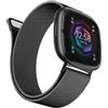 TOPsic Metallo Cinturino per Fitbit Versa 4/Versa 3, Bracciale di Ricambio in Metallo in Acciaio Inossidabile con Fibbia Magnetica Cinturino per Fitbit Sense 2, Sense 1, Versa4, Versa3
