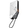 Aulumu M10 Power Bank Magsafe 10000mAh Powerbank Magnetico Batteria Esterna Wireless Caricatore Ultra Sottile Ricarica Rapida per Viaggi, iPhone 17/16 Serie, MacBook, Samsung, Apple Watch, Argento
