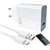 Zuahaly Caricabatterie rapido da 45 W con cavo tipo C 6 A 1 m per Xiaomi Redmi Note 14 Pro 5G/14/13/12S, POCO X7/M7/M6, Pad 7/6/5, Redmi, Mi, caricatore sicuro USB-C con trasferimento dati