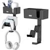 KDD 4 in 1 Supporto Parete per Controller, Doppio Porta Controller per PS5/PS4/Xbox e Cuffie con Cuscinetti Antiscivolo, Rimovibile Mount per TV Telecomando