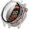 FTRONGRT Cover Compatibile con Oppo Watch X3/ OnePlus Watch 4, PC + Pellicola Temperata, Antigraffio Custodia Protettiva. Trasparente