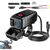 Generic Caricabatterie USB per moto, caricabatterie USB per automobile,PD e caricabatterie rapido 3.0 QC3.0 Ricarica rapida - Presa caricabatterie rapido PD 3.0, caricabatterie telefonico PD e QC 3.0 per moto