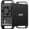 MAIWO Enclosure RAID Dual Bay per HDD SATA da 3,5, Enclosure per disco rigido a 2 alloggiamenti con ventola di raffreddamento, 4 modalità RAID, USB 3.0 per espansione da 44 TB