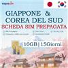 Générique Scheda SIM Prepagata Giappone e Corea del Sud - 10GB per 15 Giorni | Solo Dati, Senza Contratto né Registrazione | 5G/4G Alta Velocità | Anonimato Completo