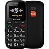 artfone CS181 Nero - Telefono Cellulare per Anziani con Tasti Grandi丨Funzione SOS丨Chiamata Rapida丨USB - C丨Funzione di orario丨1.8 Display丨Doppia SIM GSM Cellulare senior丨Aiuto auditivo丨FM Radio丨Torcia