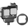 ULANZI G9-4 Vlog Plastica per GoPro 9 Black & GoPro Hero 10 Nero - Custodia per Gabbia video con adattatore filtro e supporto per scarpa freddo
