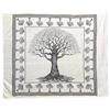 Seamar Copritutto Grande New Albero Copri Divano 100% Cotone Riciclato con Frange 210x230cm Telo Mare (Bianco)