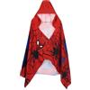 CARTOON Poncho Mare Bambino Spiderman Marvel 70x140 cm Mantella con Cappuccio in Microfibra 240 gsm Asciugamano Assorbente e Asciugatura Rapida Accappatoio Bambini per Spiaggia e Piscina