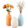 SLAKOZYT 3 vasi in ceramica, colorati in ceramica, piccoli vasi, moderni vasi rustici per decorazione della casa, ufficio, libreria, decorazione per tavolini (3 pezzi, colori A)