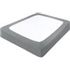 ELYSYSRL Mantovana Letto Matrimoniale Singolo Elasticità Vestiletto 120x200 160x190 Microfibra, Coprirette Elastica a 4 Lati, Facile da Rimuovere e Lavare(Grigio chiaro,140x200+38cm)