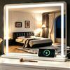 baklon Specchio Trucco con Luci, 50x40cm Hollywood Specchio Trucco con Luce LED, Specchio da Tavolo con Controllo Tattile e 3 Modalità di Illuminazione - Vanity Mirror Make Up
