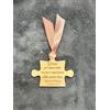 Generico Segnaposto puzzle Personalizzato in legno o plexiglass con calamita - Ideale per festa 18 anni - compleanno, matrimonio, promessa, battesimo, etc. effetto specchiato Oro, Cromo, Oro Rosa. 10 pezzi.