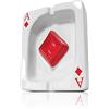 Ganzoo posacenere con tema carte da gioco, design poker con asso di quadri, accessorio per fumatori per tenere il tavolo pulito, decorazione per casa, balcone, bar, taverna e giochi