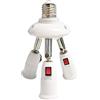 Generic Newwyt 360 Gradi Regolabile 2/3/4/5 in 1 E27 Splitter Presa Adattatore E27 Lampadine LED Standard Regolabile per Ufficio Corridoio Plastica