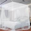 SUODAO Zanzariera, 200 x 220 x 210 cm, bianca, zanzariera per letto singolo, matrimoniale, king size con rete fine a baldacchino, per interni ed esterni, viaggi, campeggio (bianco)
