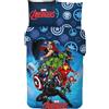 arlis Parure da letto con licenza per bambini, copripiumino reversibile 140 x 200 cm, federa 63 x 63 cm, 100% cotone (Parure da letto Avengers - A, 140 x 200 cm)