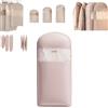 Generico Borsa porta abiti salvaspazio con cerniera autocompressiva, organizer per armadio e contenitore per piumini, sacchetti porta abiti antipolvere, sacchetti a compressione (Rosa, XL)