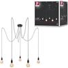 Paulmann 50389 Neordic Lampada a sospensione Ketil 5 luci ragno max. 5x20 Watt nero lampada da soffitto silicone, metallo apparecchio a sospensione E27
