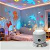 Dujuanus Proiettore di luce LED rotante dinamico per bambini, oceano, ricaricabile USB, dimmerabile, proiettore per bambini per camera da letto, Calma e relax