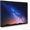 ConKrea Quadro su Tela Canvas - INTELAIATO - Pronto da Appendere - Universo - Spazio - Stelle e Nebulose - Via Lattea Pianeti - 100x152cm - Senza Cornice - (cod.2290)
