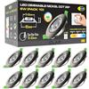 CLAR - Faretti LED Soffitto Interno, Modulo LED Ultra Slim Dimmerabile 6W, Selettore di Tonalità, Fascio 38°, Nichel (Pack 10)
