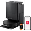roborock Qrevo Edge 2 Robot Aspirapolvere Lavapavimenti con LDS Retrattile, 7,98 cm, 25.000Pa, FlexiArm, Antigroviglio, Autopulizia Panno 80°C, Evita Oltre 280 Oggetti, Videochiamata, Nero
