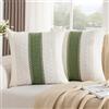 DakTou Federe Cuscini Divano 45x45 Bohémien Copricuscini per Divano in Cotone Decorativo Copricuscini Cuscino Caso Decorazione per la Casa Federe per Divano Soggiorno Letto 2 Pezzi Verde