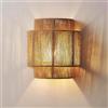 LOGT Interior Boho Lampada Da Parete Vintage Canapa Corda Applique Da Parete Tessuto A Mano Materiale Naturale Luce Da Parete E27 Retro Decorazione Illuminazione Da Parete Rattan Bamboo per Soggiorno