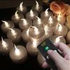 Wilrigir Candela senza fiamma, a LED, telecomandata, a batteria, con timer, realistica e luminosa, luce bianca calda, per feste di stagione e festival, confezione da 12