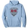 F4nt4stic Ufficiale AC/DC Logo Black Ice Red Rock Musica Hard Rock Felpa con Cappuccio, Unisex per Adulti, Blu Polveroso, XXL
